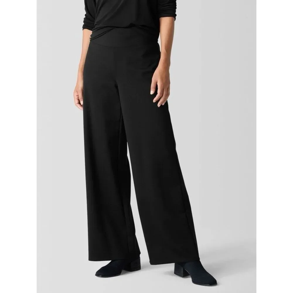 Eileen Fisher Flex Ponte High Waisted Pants Black XXS‎ NWT Womens Luxury $198